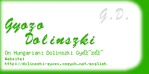 gyozo dolinszki business card